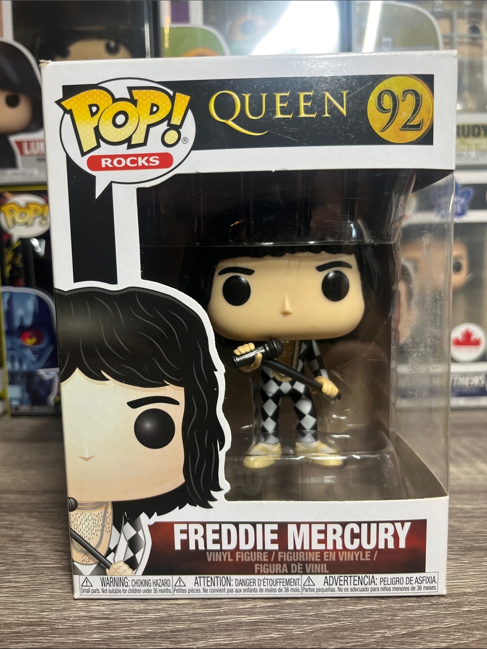 Funko Pop! Rocks Freddie Mercury Vinyl Figure - Black, White, Gold